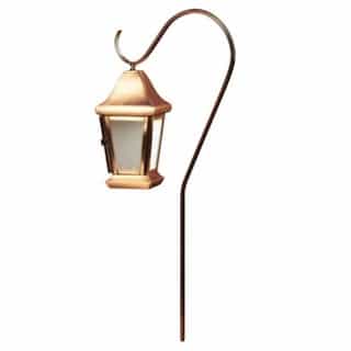3W LED Hanging Lantern Path & Walkway Light, Amber Lamp, Copper