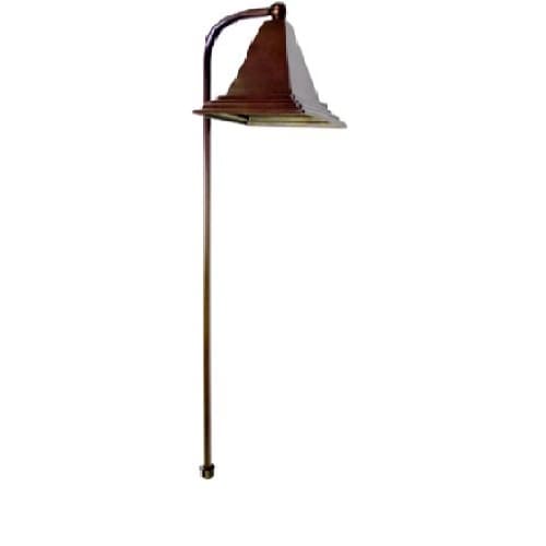 2.5W LED Path Light, Bell Top, Brass, 12V, 3000K, Antique Bronze