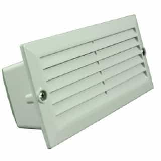 5W LED Recessed Step & Wall Light, Louver Down, 12V, 3000K, White