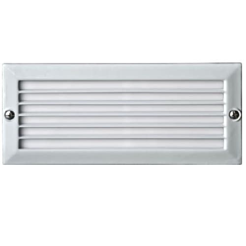 6W LED Recessed Step & Wall Light, Louvered, 12V, Amber, White