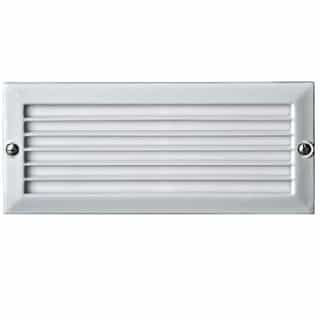 6W LED Recessed Step & Wall Light, Louvered, 12V, Amber, White