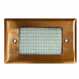 3W LED Step & Wall Light, Open Face, 12V, Amber, Copper