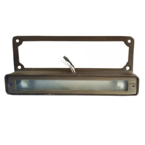 Dabmar 5W LED Step & Wall Light, Clear Top, 12V, 3000K, Weathered Brass