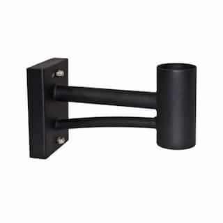 Small Round Post and Wall Mount Arm, Black