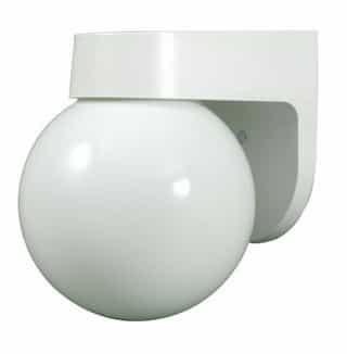 9W LED Surface Mount Wall Light, Globe, 120V, 3000K, White
