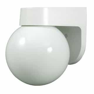 12W LED Globe Surface Mount Wall Fixture, 120V-277V, 3000K, White