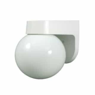 12W LED Globe Surface Mount Wall Fixture, 120V-277V, 5000K, White