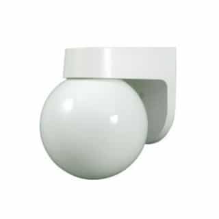 9W LED Globe Surface Mount Wall Fixture, 120V, 3000K, White