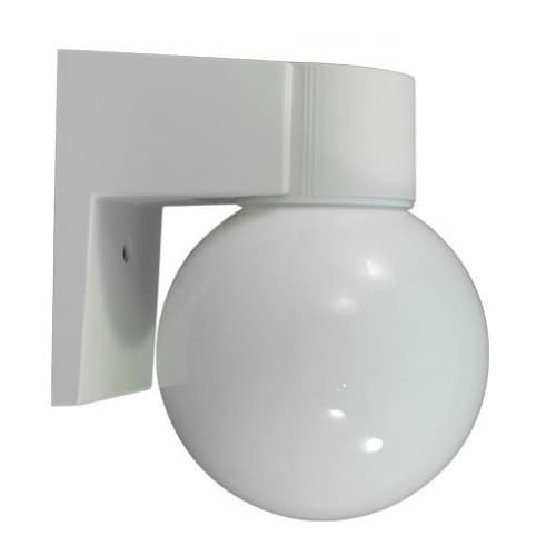 9W LED Wall Light, Curved Globe, 120V-277V, 5000K, Bronze