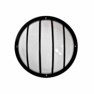 Dabmar 9W LED Round Caged Surface Mount Wall Light, 85V-265V, 2700K, Black