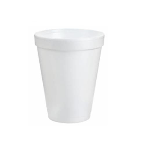 8oz Foam Cups, White