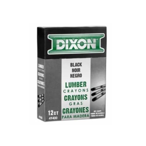 Dixon Graphite 4.75-in Lumber Crayons, 0.5-in Diameter, Carbon Black
