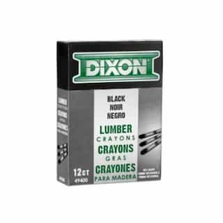 Dixon Graphite 4.75-in Lumber Crayons, 0.5-in Diameter, Carbon Black