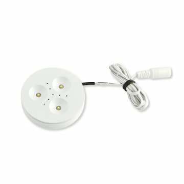 3.92W LED Puck Light, Dimmable, 12V DC, 353 lm, 6200K, White