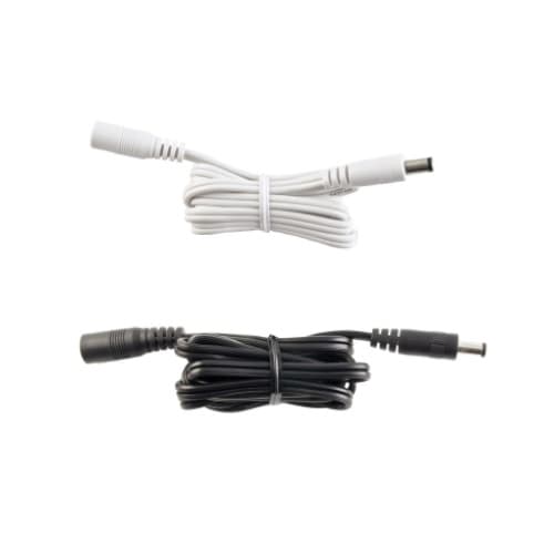 39-in DC Plug Extension Cable, 18 AWG White