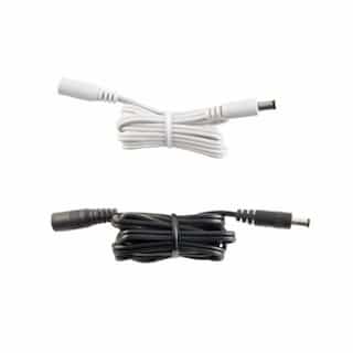 39-in DC Plug Extension Cable, 18 AWG Black, 5-Pack