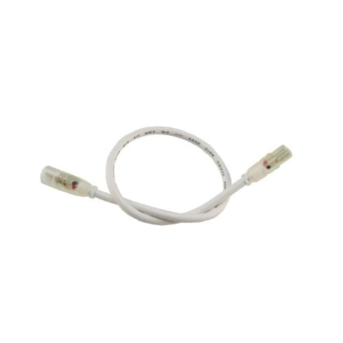 Diode LED 12-in Extension Cable, Male To Female, Wet Location, White, 25-Pack