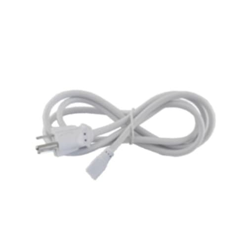 72-in Power Cable w/AC Plug, 120V, White