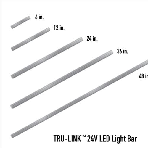 2-ft 9.6W LED Undercabinet Light, Dim, 650 lm, 24V, 30000K, Silver