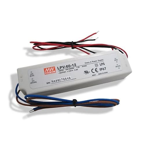 60W Lo-Pro Junction Box & LED Driver, 3.3A, 12V