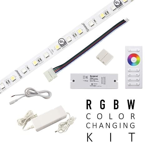 Diode LED 20-ft Dazzle RGBW LED Tape Light Kit w/ Plug-in Adapter, 24V