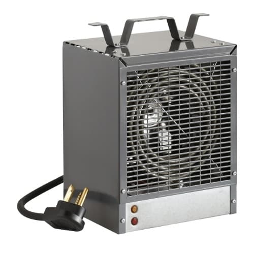 4800W Portable Construction Heater, Fan-Forced, 16377 BTU/H, 240V, Grey