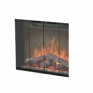 39" Black Glass Door kit for Built-In Electric Firebox
