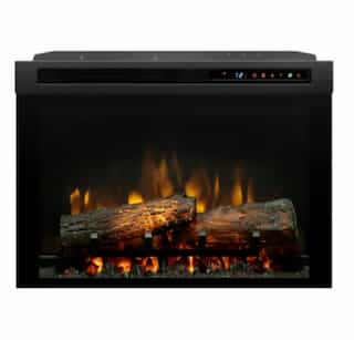 Dimplex 26-in 1500W LED Plug-in Electric Firebox, Real Logs