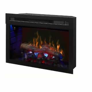 25" LED Premium Electronic Fireplace, Hanging Glass, Log set