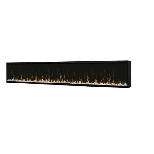 100-in 2500W LED Built-in Electric Fireplace, Black