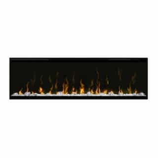 60-in 2500W LED Built-in Electric Fireplace, Black
