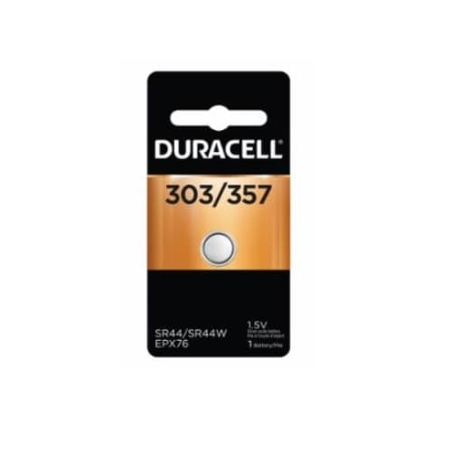 Duracell 1.5V Watch/Electronic Batteries, 357/303, Silver Oxide, 6 Pack