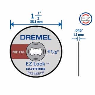 Dremel 1-1/2-in EZ456B EZ Lock Cut-Off Wheel, Bulk 