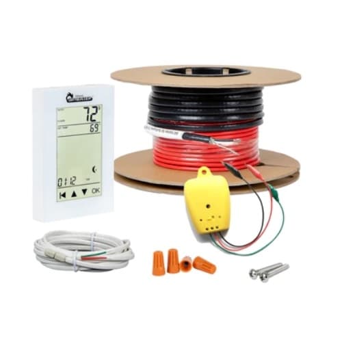 120W Radiant Floor Heating Cable Kit, 10 Sq. Ft, 120V
