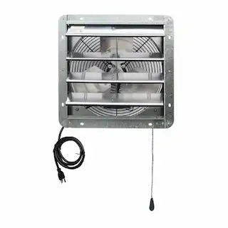 14-in Wall-Mounted Shutter Exhaust Fan w/ Thermostat, 120V