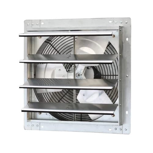 iLiving USA 16-in Wall-Mounted Shutter Exhaust Fan, Variable Speed, 120V