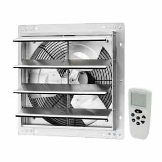 iLiving USA 16-in Smart Wall-Mounted Shutter Exhaust Fan, Variable Speed, 120V