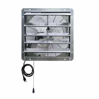 18-in Wall-Mounted Shutter Exhaust Fan w/ Thermostat, 120V