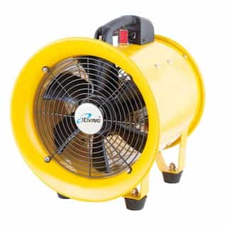 10-in 350W Utility Blower Ventilator Fan, 1942 CFM, 120V, Yellow
