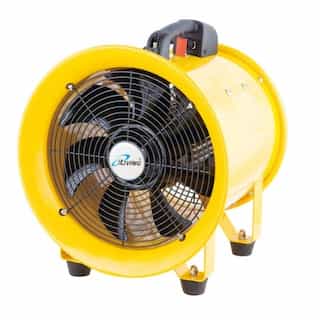 12-in 550W Utility Blower Ventilator Fan, 2720 CFM, 120V, Yellow