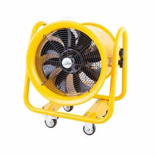 16-in 1200W Utility Blower Ventilator Fan, 4590 CFM, 120V, Yellow