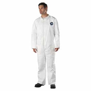 Size 2X-Large White Safety Front Zip Coverall