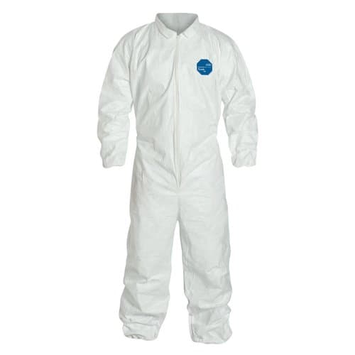 Dupont Triple XL White Tyvek Coverall Suit with Elastic Wrists and Ankles 