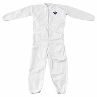 Disposable Elastic Wrist & Ankle White Tyvek Coverall Suit 1417, Size XL