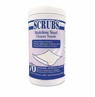 Scrubs Stainless Steel Cleaner Wipes 9.75X10.5