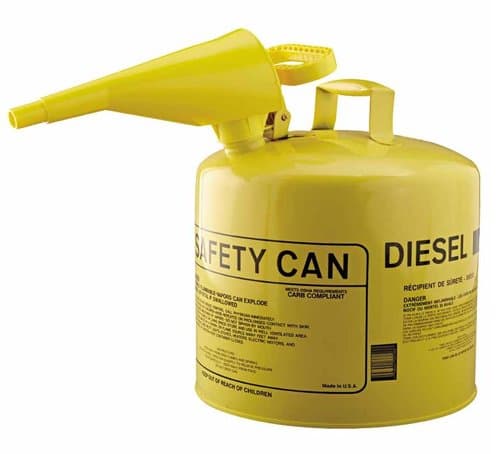 Eagle 5 Gallon Metal Yellow Type I Safety Can w/Funnel