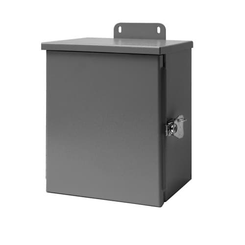 E-Box 6 x 4-in Small Hinged Cover Enclosure, NEMA 3R, Galvanized Steel