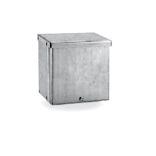 E-Box 8 x 4-in Screw Cover Box, Rainproof, NEMA 3R, Gal. Steel, Painted
