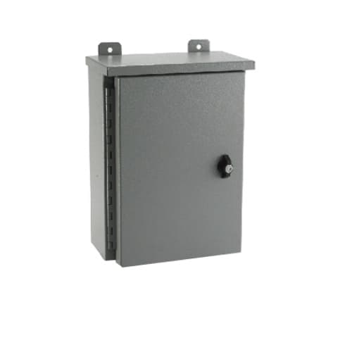 E-Box 4x1 Double Door Hinged Cover Enclosure, Keylocking Wing Knob, NEMA 3R