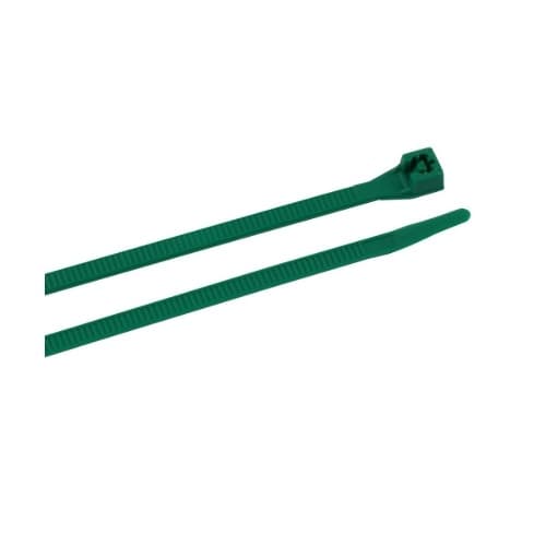 4 and 8-in Cable Ties, Green, 200 Pack